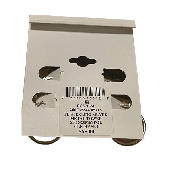 NWT GIANI BERNINI 2-Pc. Set Small Hoop Earrings in Sterling Silver - Picture 2 of 2